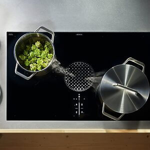 BORA X Pure Rough Surface Induction Cooktop with Integrated Downdraft Extractor